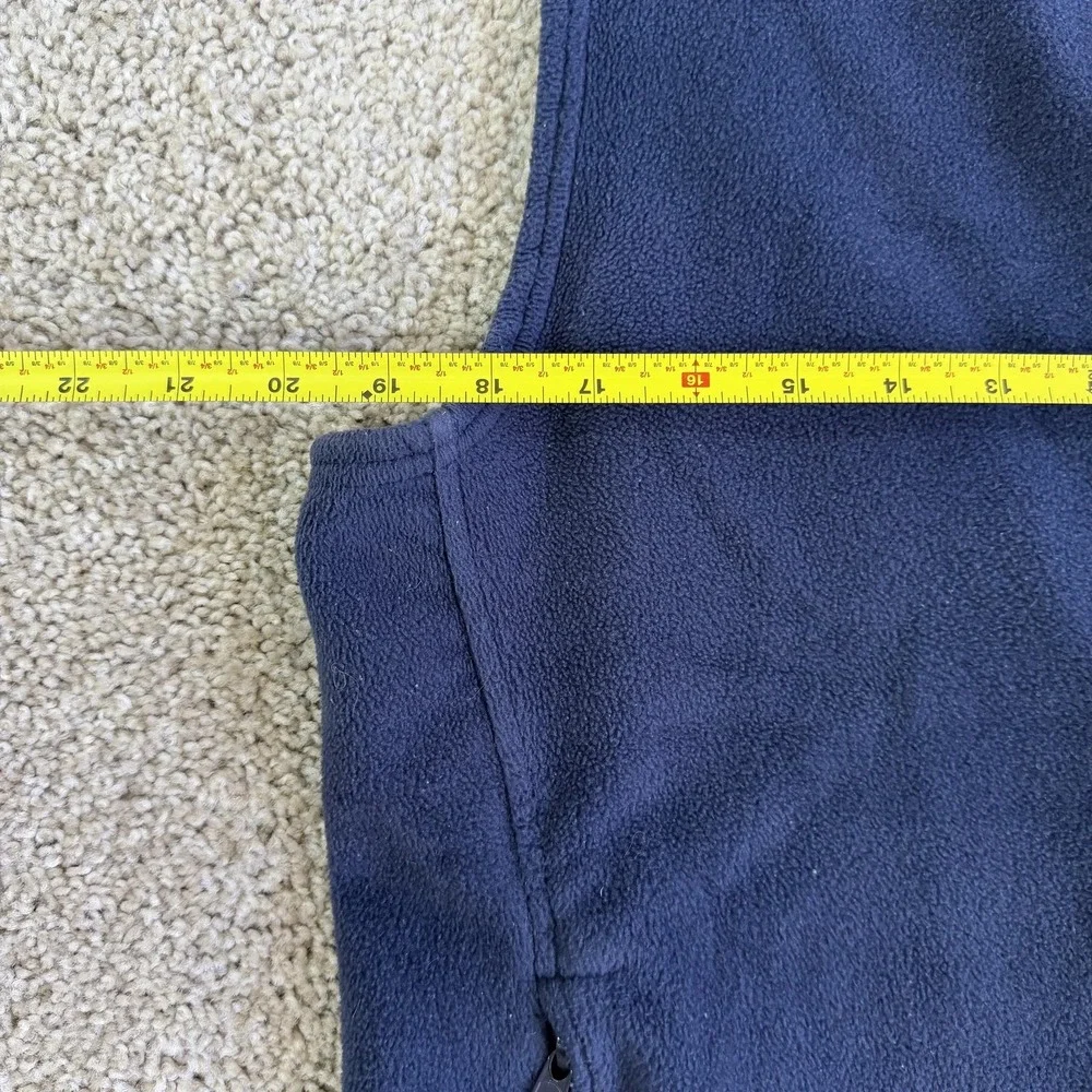 Columbia Vest Mens Medium Blue Fleece Full Zip Pockets Hiking Outdoor Travel